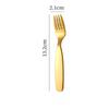 Short Handle Baby Spoon Fork Set BPA Free Stainless Steel Easy to Clean Ideal for Toddler Led Weaning Home Use