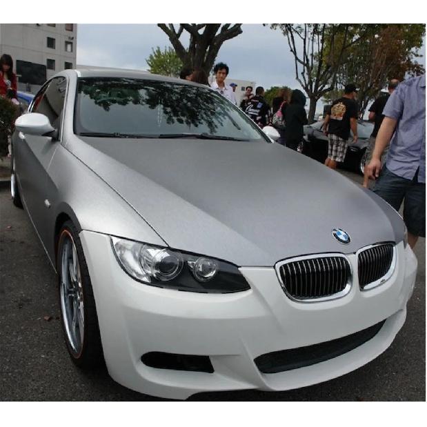 Grey Metallic Brushed Vinyl Wrap Car Film Wrapping Foil Bubble Free Furniture Console Computer Laptop Phone