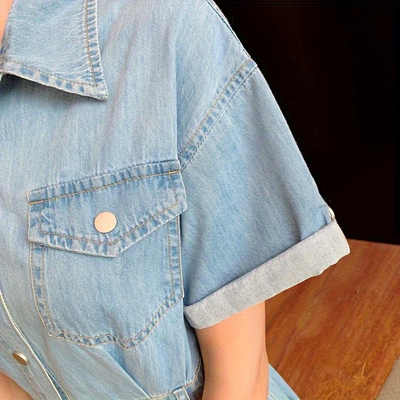 fit and flare day dress Long Fitted Denim Dress Jacket Portblue – Broadway in Stanley main image 0