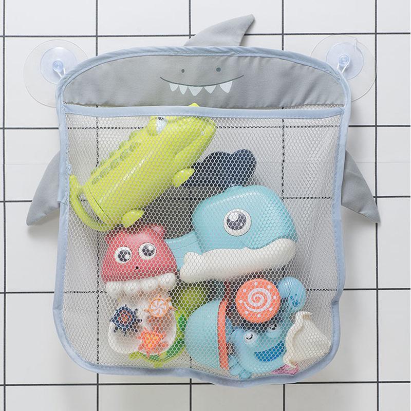 Bathroom Sundries Storage Hanging Bag Mesh Bag Basket For Kids Bath Toys Bag Cartoon Waterproof Cloth Hanging Bag