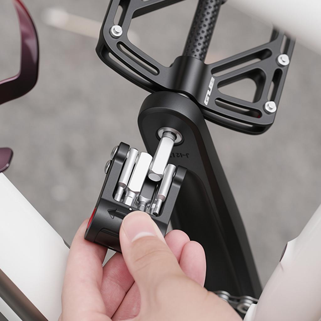 Strumento Multifunzione 9-in-1 per Riparazione Bicicletta Kit Chiavi per Manutenzione Ciclismo Strumento per Mountain Bike e Bici da Strada