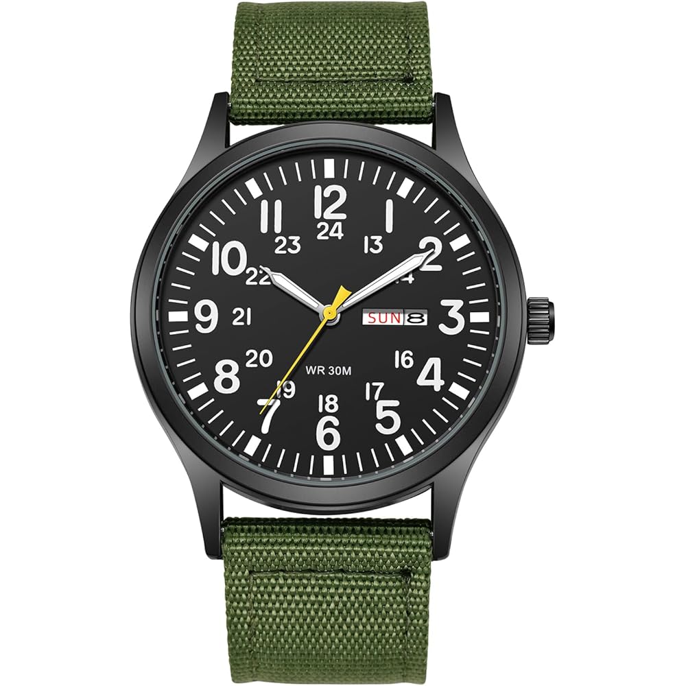 Military Watch Men s Nylon Strap Waterproof Luminous Analog Calendar Upgrade Simple Stylish Sports Watch