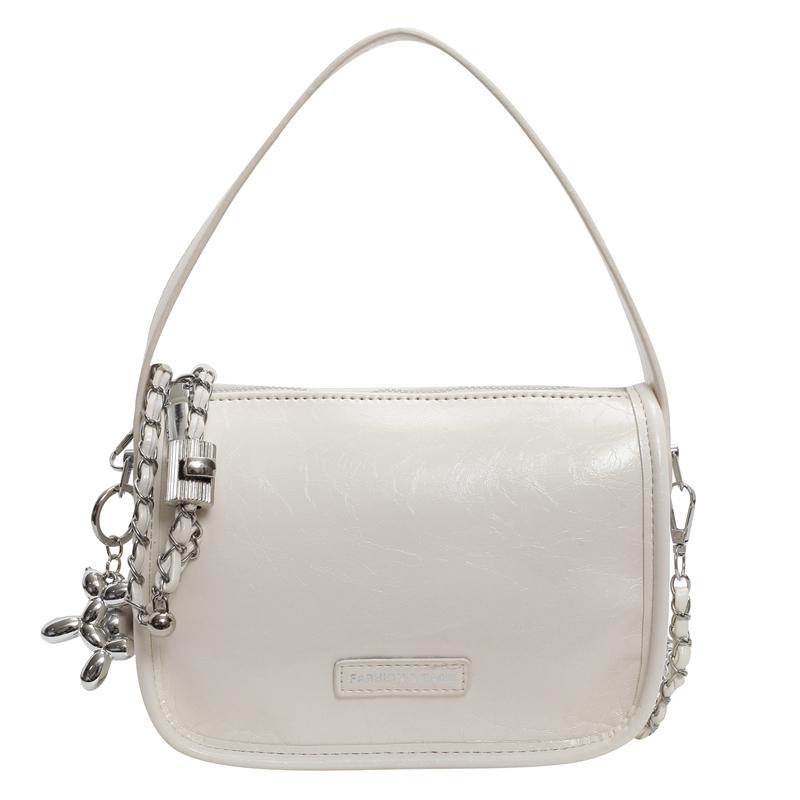 Women's chain crossbody bag  popular silver bag  single shoulder  small square bag  summer  everything