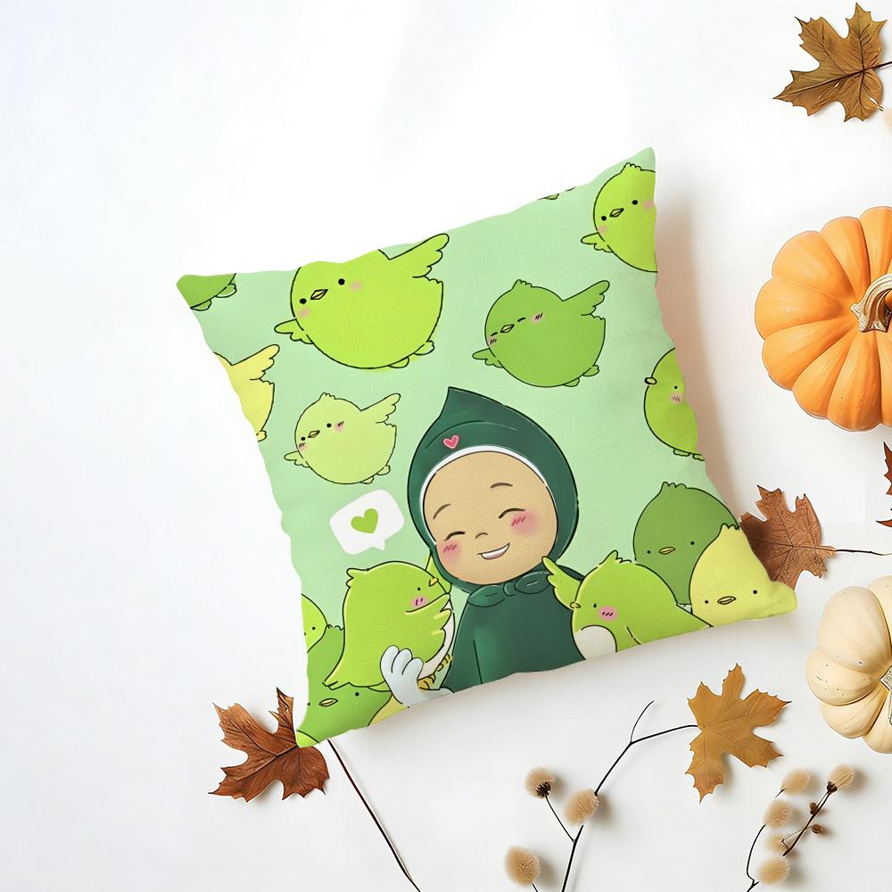 YYumis Cells Cushion Cover Washable Linen Pillowcase Soft  for Daily Sofa Bed Home Room Decor