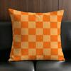 Merchandise Anime Checkerboard Cushion Cover Anti Dustmite Pillowcase Invisible Zipper Silky Short Plush Sofa Cushion Cover