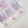 6 Grids Mixed White Pearl Nail Charms 3D Round Pearl Beads Color Sequin Nail Art Rhinestones Manicure Accessories Diy Parts