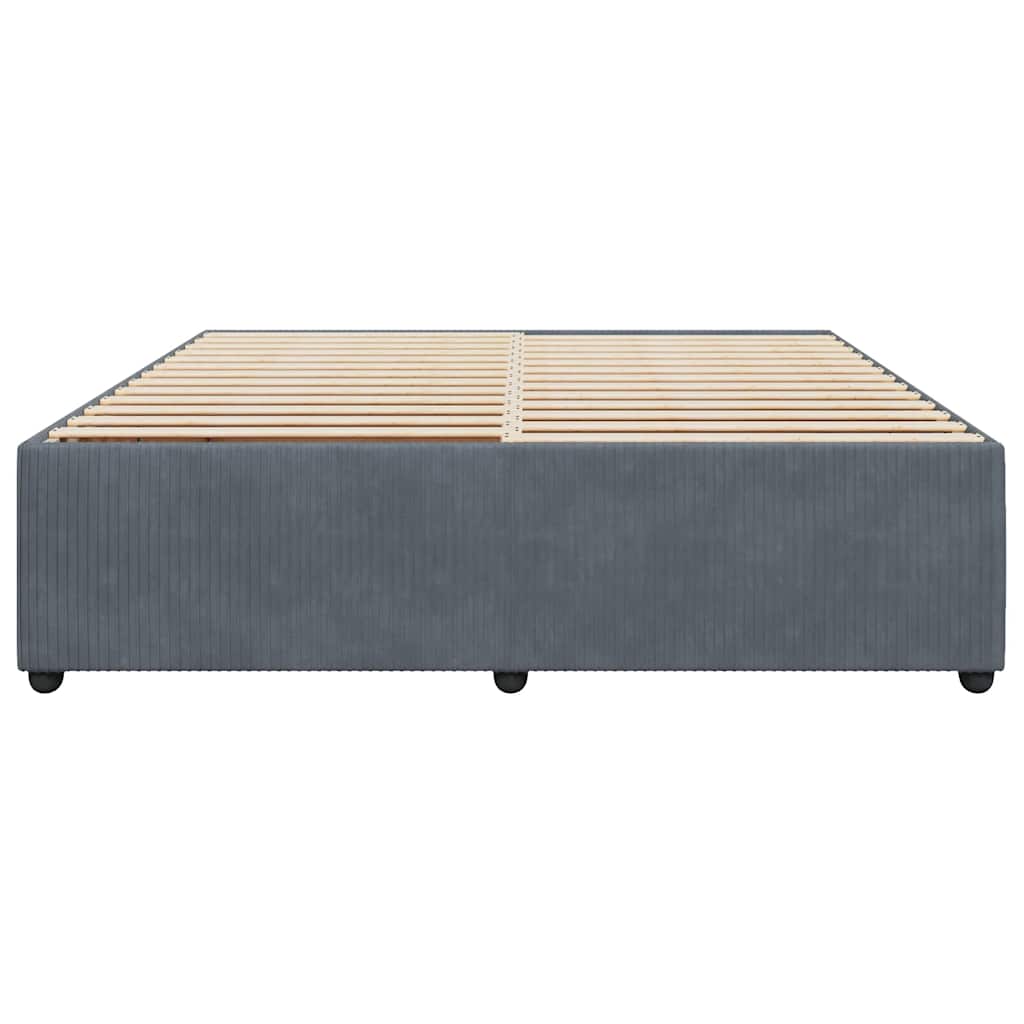 Bed Frame without Mattress Dark Grey 200x200 cm Velvet
