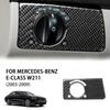Auto Interior Headlight Switch Frame Cover Trim Carbon Fiber Sticker For Mercedes-Benz E-Class W211 03-09