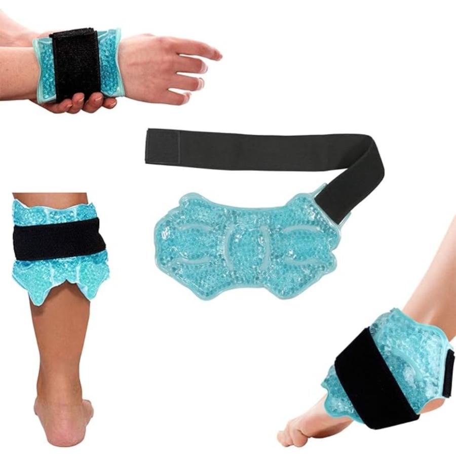 Adjustable Hot & Cold Gel Wrap for Ankle & Foot Comfort – Reusable Support Brace with Ice Pack, Ideal for Sports Recovery