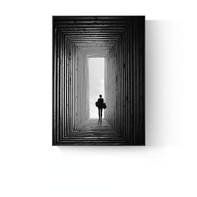 

Современная черно-белая фигура, абстрактная картина на холсте, настенная художественная печать, плакат, изображение, декоративная живопись, домашний декор для гостиной 21cm×30cm NoFrame