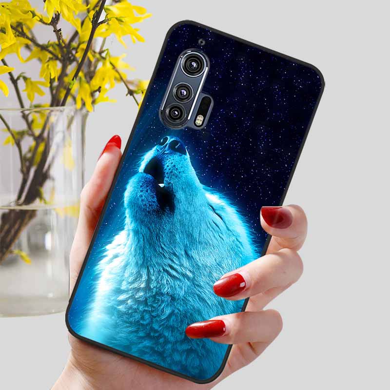 For Moto Edge Plus 2020 Case 6.7'' Flowers Soft TPU Beautiful Phone Cases for Motorola Edge+ 2020 Protect Silicon Bumper Cover