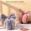 Outdoor Bowknot Warm Earmuffs Plush Foldable Ear Muffs Cute Winter Ear Warmers  for Women
