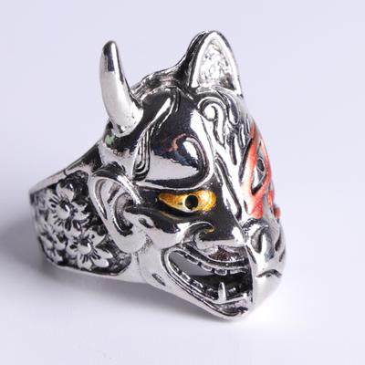 Prajna Mask Ring Men's Asymmetrical Mask Retro Creative Ring