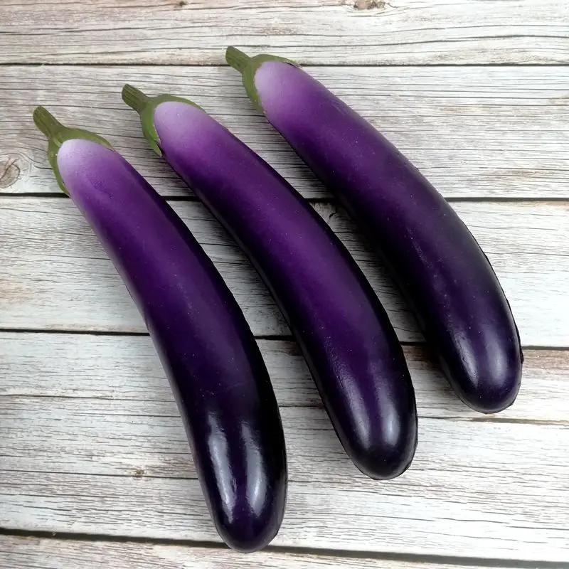 Top Quality PU Simulation Cucumber Eggplant Model Artificial Foam Vegetables Kitchen Decor Props Unusual Home Garden Decor