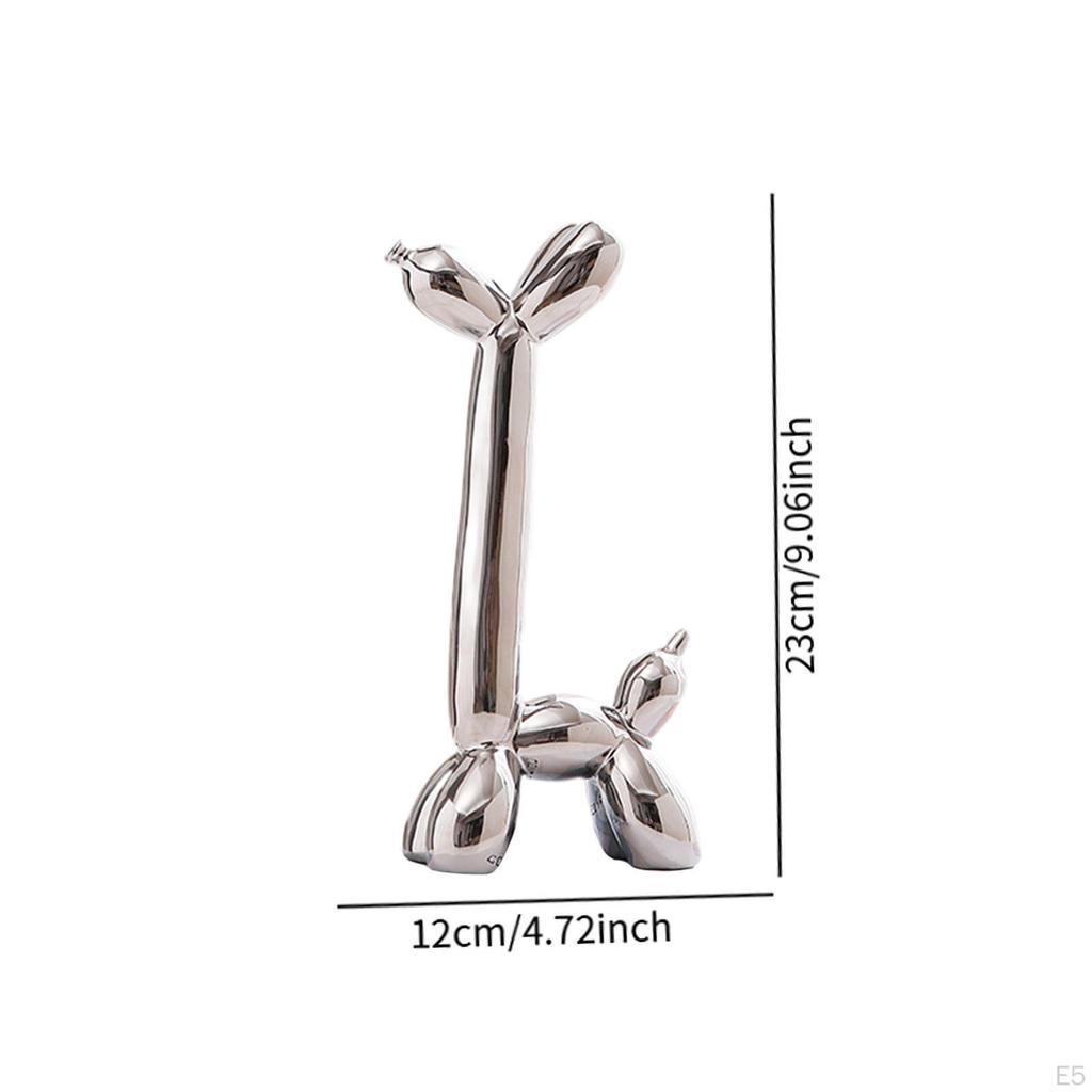 Balloon Dog Sculpture Desktop Collectible Figurine for Bedroom Indoor Office