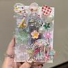 12Pcs Shoe Charms for Girls DIY Colorful Butterfly Seaweed Bead Chain Buckles for Sandals Clogs Backpack Decor