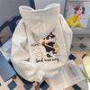 Women's Plus Size Chic Cartoon Print Hoodie - Versatile, Stylish, and Perfect for Spring.