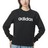 Adidas Color Block Letter Print Casual Crew Neck Long Sleeve Sweatshirt Women tops Black JJ0427