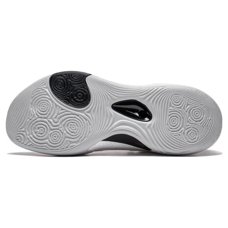 Li Ning YuShuai 17 Scarpe da Basket Alte Comode Resistenti all'Abrasione da Uomo Nero Bianco ABAT043-4