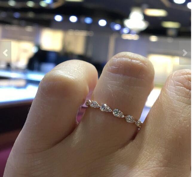 Кольцо Простое, Милое И Маленькое Для Девочек, Позолоченное 14K Золотом, Маленькое И Красивое Кольцо С Алмазом, Взрывное no. 6