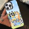 Cartoon Dog B-Blueys Phone Case For iPhone 16 15 14 13 12 11 Pro Max Matte Shockproof Back Anti Fall Matte Cover