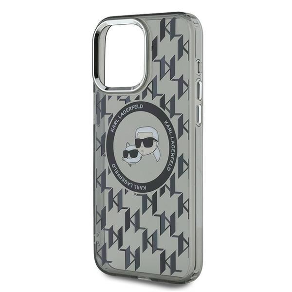 Karl Lagerfeld Klhmp15Lhmckmhk Iphone 15Pro 6.1 Czarny/Black Iml Monogram Karl&Choupette Head Magsafe