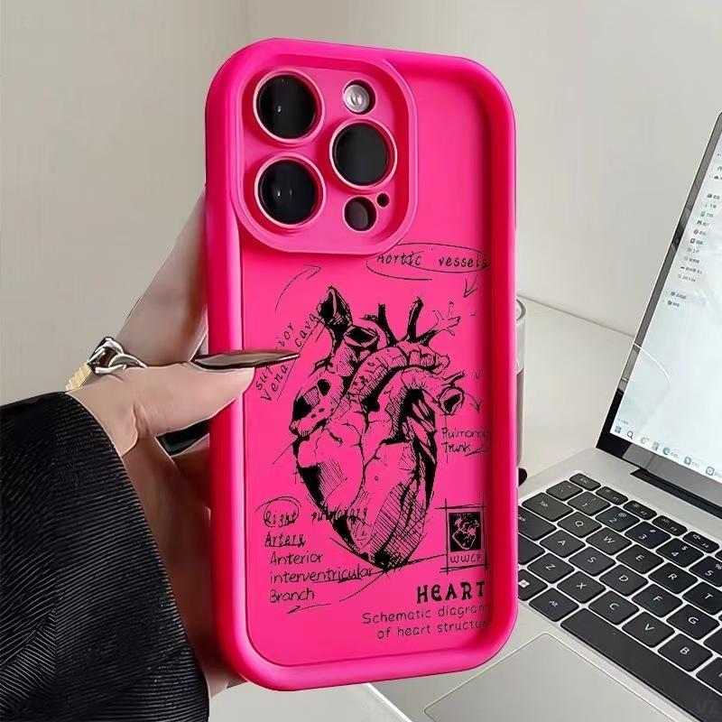 Heart Applicable Iphone17promax Mobile Phone Case Apple 15 Anti-drop 14 European and American Style 13 Personality 12 New 16