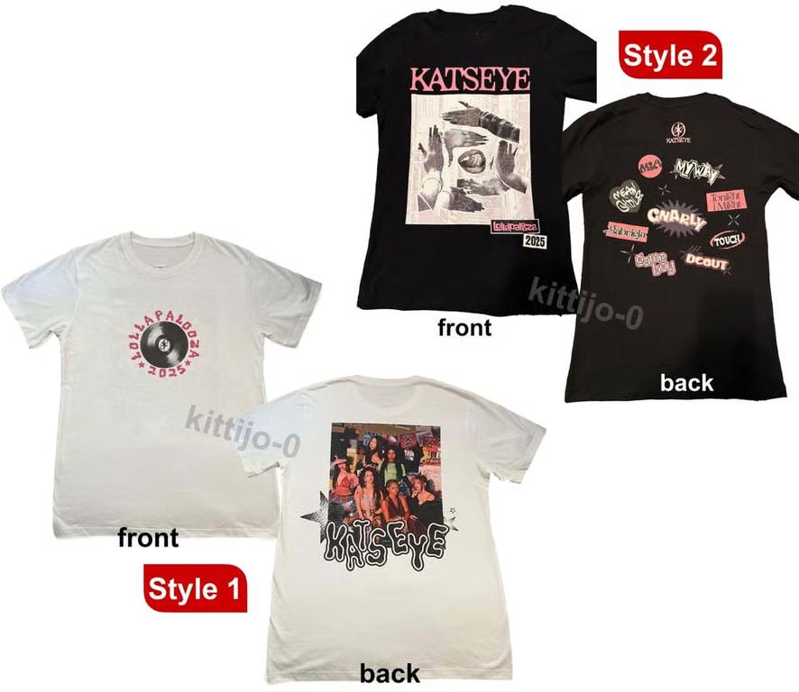 NEW Katseye Lollapalooza 2025 Exclusive reprint T-Shirt Unisex T-Shirt S
