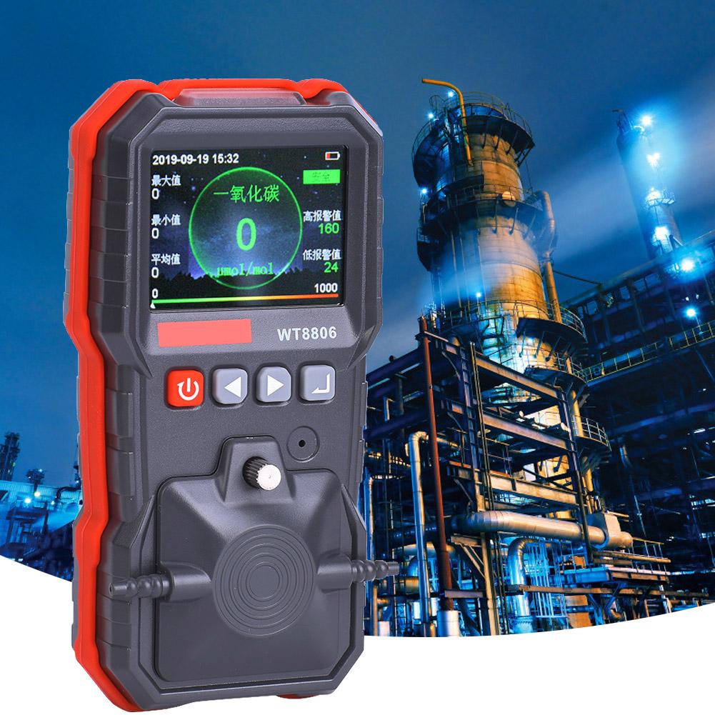 WT8806 Handheld Carbon Monoxide Meter Color Screen CO Gas Tester Monitor with LED Alarm 0 1000mol