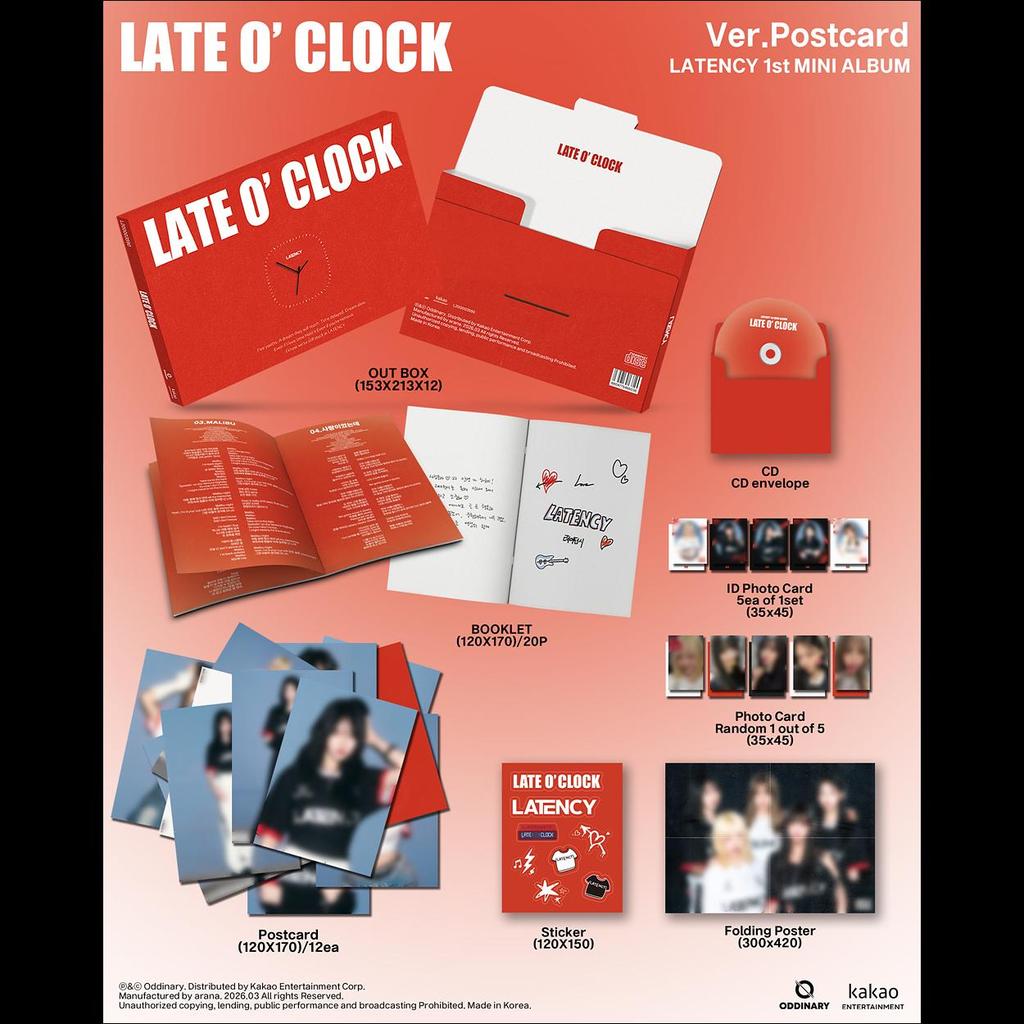 LATENCY [LATE O’ CLOCK] 1st MiNi ALBUM (Postcard Ver.) + Free Gift