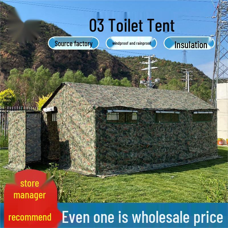 Large Outdoor Camouflage Frame Toilet Tent 6x3m
