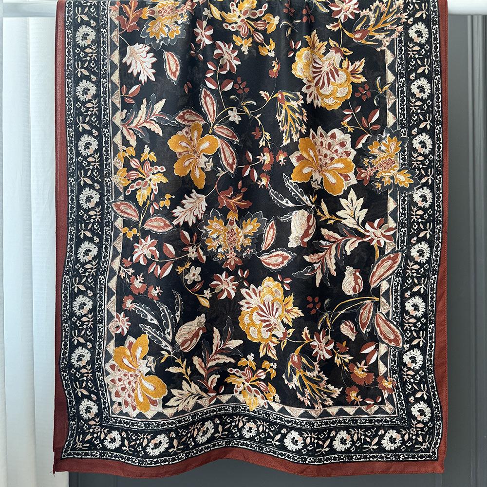 Cotton and Linen Scarf for Women 180x90cm Breathable and Soft Warm Autumn and Winter Shawl