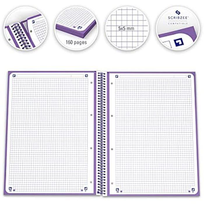 Cahier Oxford European Book A4 Mauve 5 Unités