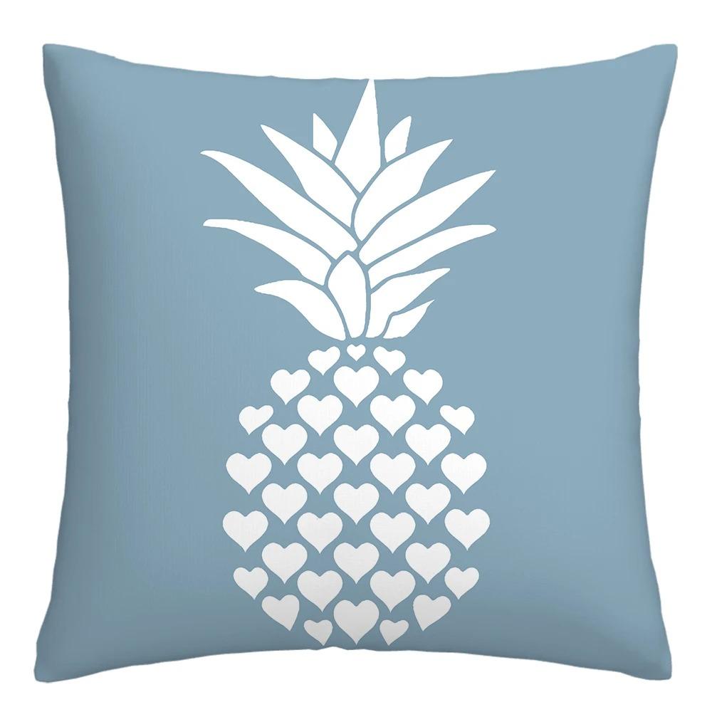 Blue and White Geometric Decorative Pillowcase Living Room Office Home Pillowcase Car Ornaments