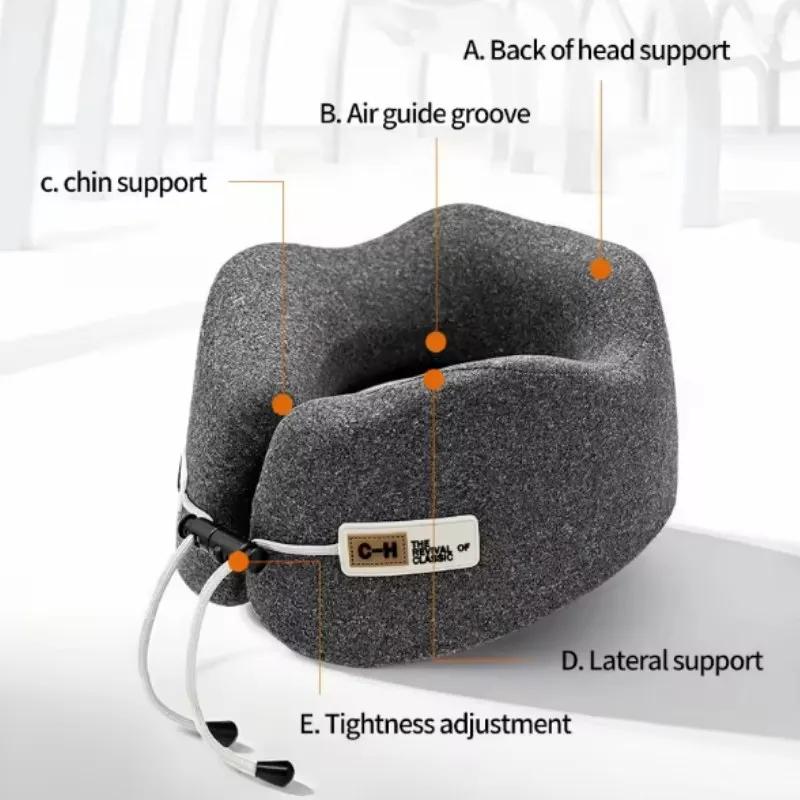 Cuscino a U in Memory Foam Supporto per il Collo da Viaggio Cuscino per Dormire Supporto per le Spalle Cuscino a U Viaggio in Aereo Cuscino per il Collo