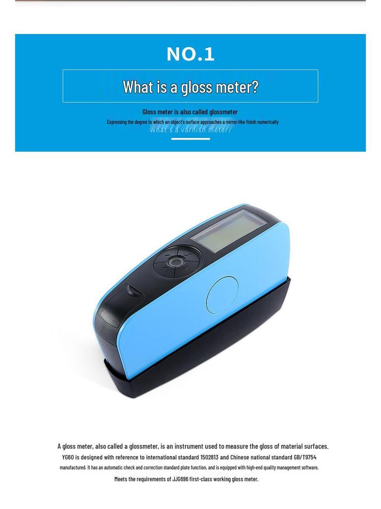 3nh YG60 Gloss Meter for Measuring Gloss on Furniture, Home Decor, Marble, and Tile Surfaces.