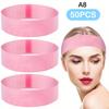10/50/100pcs Disposable Headbands Spa Salon Facial Headband Black White Pink Elastic Adjustable Magic Tape Skincare Accessory