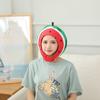 Cut watermelon headgear, hat, plush headgear, photo props, cartoon headgear.