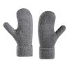 New Knitted Gloves Winter Double Layer Velvet Thickened Warm Cover Gloves Finger Gloves