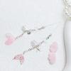 Shell Fish Tail/Bass/Heart Needle Keyring Phone Charm Detachable Phone Lanyard Beaded Keychain Jewelry for Wallet
