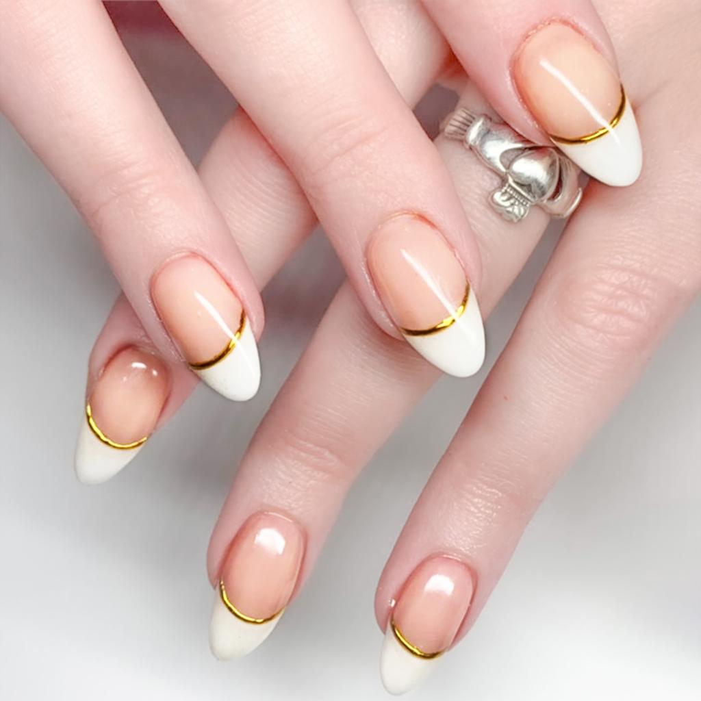24Pcs French Style Fake Nails 3D Bowknot Designs Short Square Press On Nails Sweet Korean Fashion False Nail for Women Girl