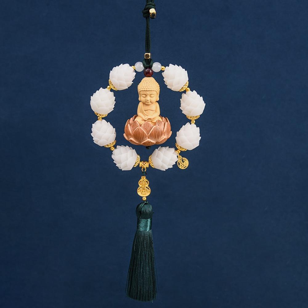 Good Luck Car Hanging Decoration Exquisite Car Upholstery Soft Circle Lotus Car Pendant  Automobile