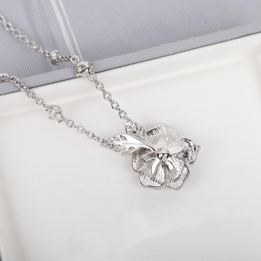 New Trend Hot Brand Necklace Anniversary Gifts Luxury Jewelry Necklaces For Women Flower Wedding Engagement Pendants 925 Sliver
