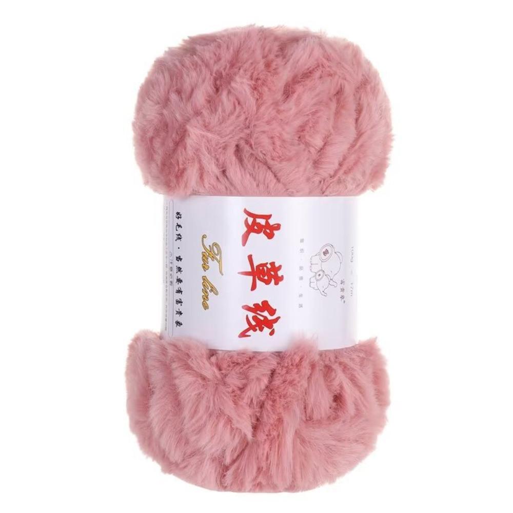 Warm Yarn 100g Roll Faux Fur Yarn Thick Yarn Anti-Pilling Cashmere Yarn Solid Color Soft Material Mink Wool Yarn Sweater Making