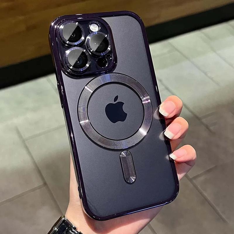 Luxury Fashion Plating For Magsafe Case For iPhone 15 14 13 12 11 Pro Max Plus Magnetic Wireless Charging Shockproof Back Cover