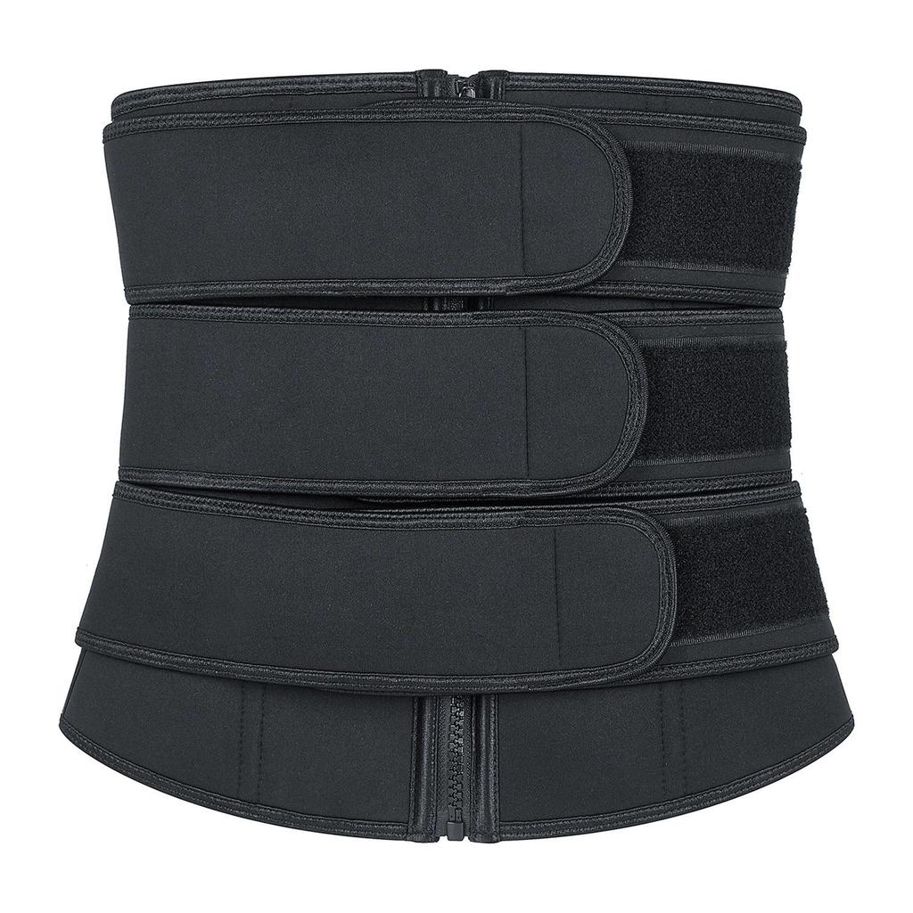 Yoga Waist Shaping and Fitness Belt with Zipper and Velcro for Sweat Relief