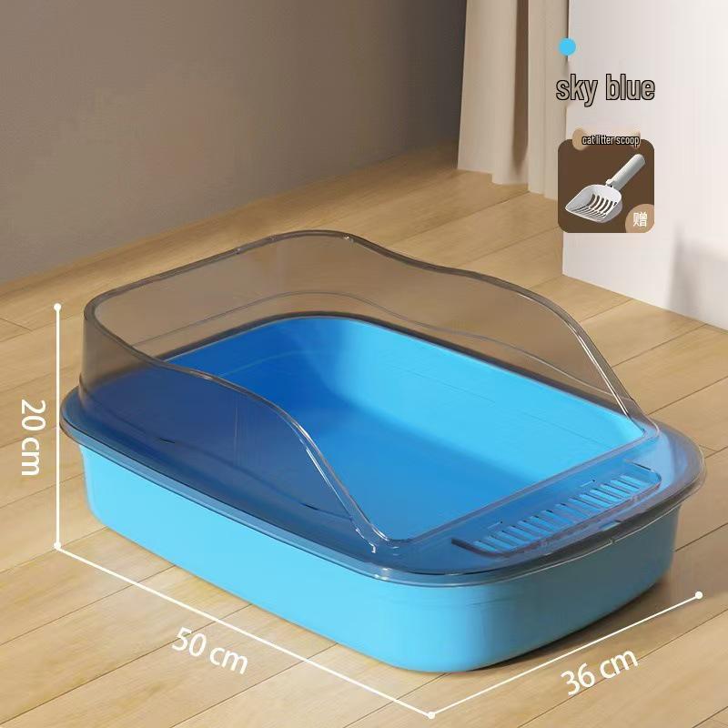 Large Anti-Splash Open Cat Litter Box