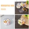 6pcs 12cm Clear Round Candy Box With Lid Transparent Party Favor Boxes Wedding Small Storage Containers For Jewelry Beads Crafts