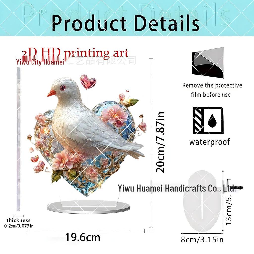 Cross-Border New Moon Lighthouse 2D Acrylic Ornament - Home and Festival Decoration.