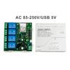 Tuya Es Modules WiFi Remote Control Faceplate 4-ch Voice Control Controller 433 MHz Work with Voice Control